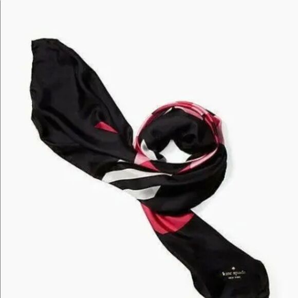 Kate Spade 100% Silk Square Scarf 34 x 34 No Peeking Bow Gift Print – Bl… - Picture 4 of 12